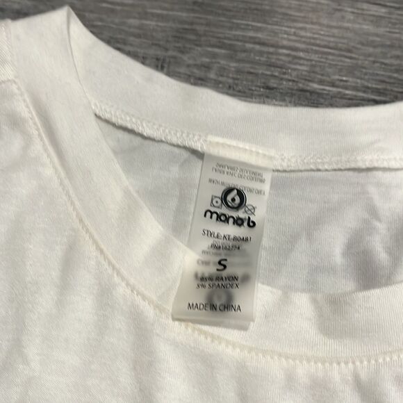 MONO B NWT raw edge flow tank white small - Picture 8 of 8